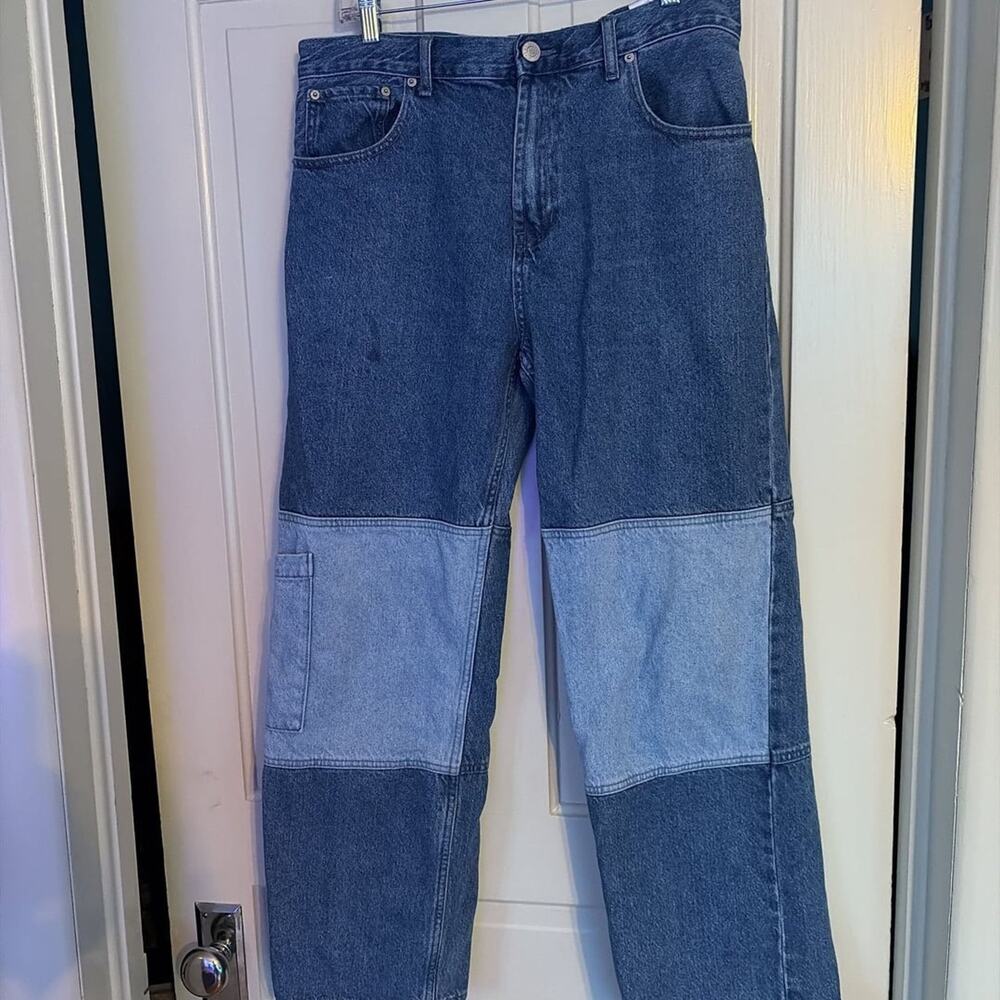 PacSun Eco Patchwork High Rise Loose Fit Boyfriend Jeans